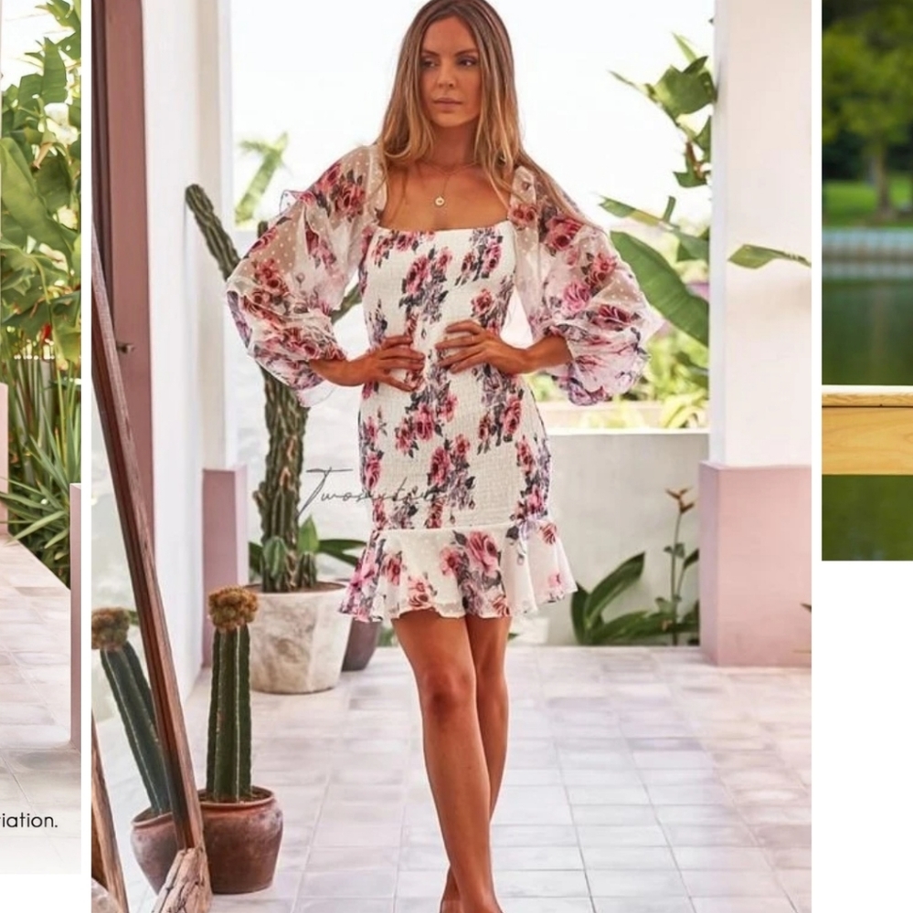 Jaus two sisters white gail dress